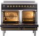 Ilve® Nostalgie II Series 40" Glossy Black Pro Style Induction Range-1