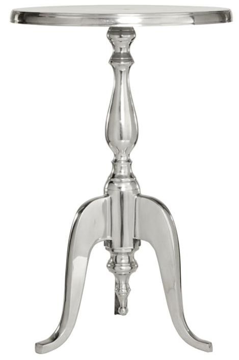 Deco Marche Silver Small Turned Accent Table-1