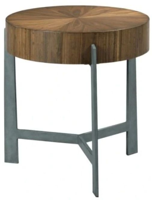 American Drew® AD Modern Synergy Walnut Framing Lamp Table with Gray Base-0