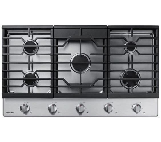 Samsung 36" Stainless Steel Gas Cooktop with Cast Iron Grates-0
