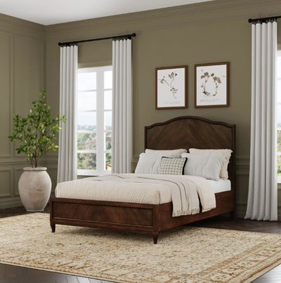 Flexsteel Bellevue Whiskey Brown Queen Platform Bed Flexsteel Bellevue Whiskey Brown Queen Platform Bed