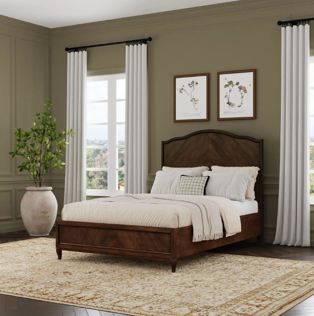 Flexsteel® Bellevue Whiskey Brown Queen Platform Bed-1