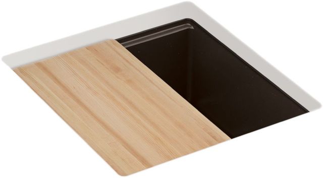 KOHLER® Billings® Matte Brown 18" Undermount Bar Sink with Accessories-0