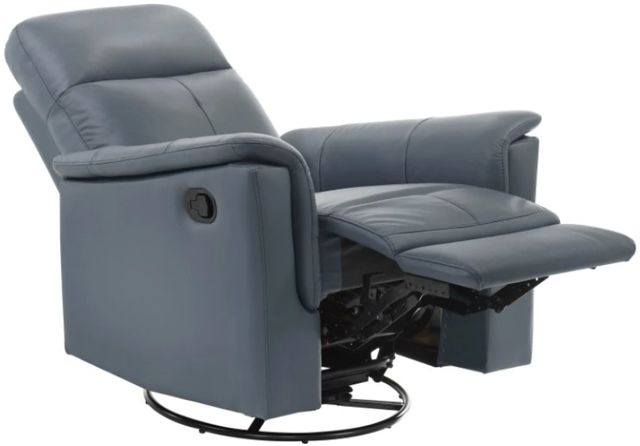 Homelegance® Bristow Blue/Gray Manual Swivel Glider Recliner-2