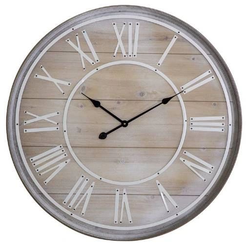 YHD Rustic Age Brown Wall Clock-0