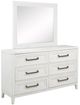 Coaster® Marielle Distressed White Dresser and Mirror -0