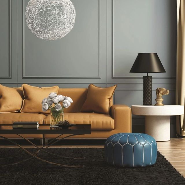 Linon Flokati Black 5'x8' Area Rug-1