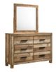 American Wholesale Furniture Salt Creek 3-Piece Rustic Sand Queen Bookcase Bedroom Set-2