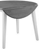 John Thomas Furniture® Dining Essentials Heather Gray 42" Round Drop Leaf Table with White Base-1