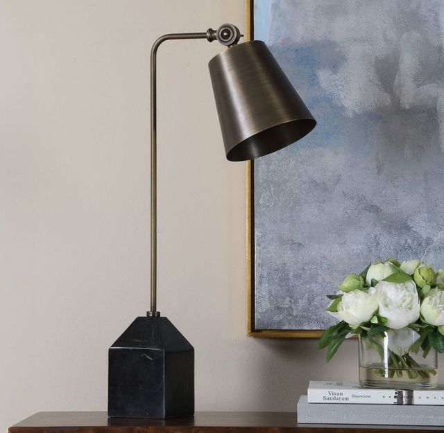 Uttermost® Hutchinson Golden Bronze Desk Lamp-2