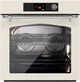 Ilve Nostalgie II 30” Antique White Pyrolytic Single Electric Wall Oven with Chrome Trim-0