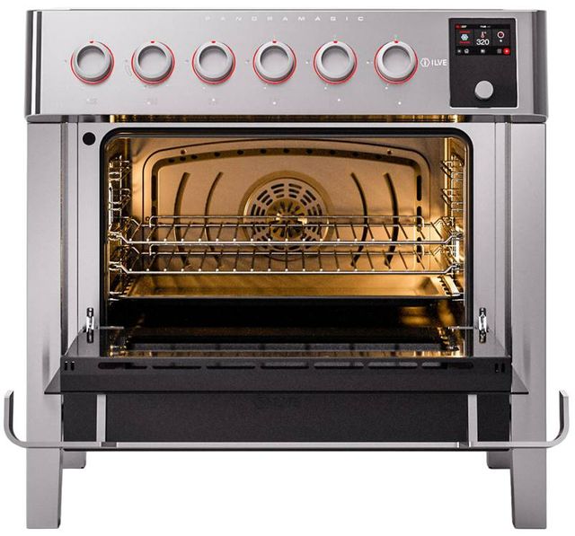 Ilve® Panoramagic 36" Stainless Steel Pro Style Induction Range-3