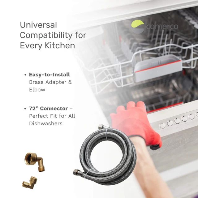 Flexible Dishwasher Connector Kit - 72’’ / 1.8 m-3