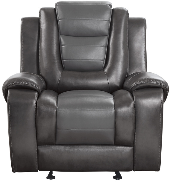 Homelegance® Briscoe Dark Gray/Light Gray Manual Glider Reclining Chair-2