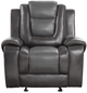 Homelegance® Briscoe Dark Gray/Light Gray Manual Glider Reclining Chair-2
