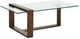 Table rectangulaire à cocktail avec plateau de verre et socle gland de Magnussen Home® Bristow-0