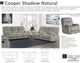 Parker House® Cooper Shadow Natural Manual Triple Reclining Sofa-2