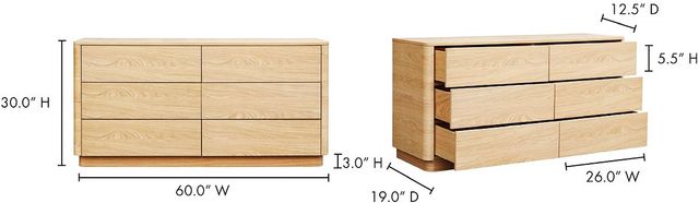 Moe's Home Collection Round Off Light Oak Brown Dresser-3