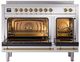 Ilve® Nostalgie II Series 48" Stainless Steel Pro Style Induction Range-1