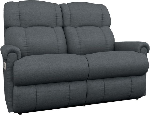 La-Z-Boy® Pinnacle Denim Power Wall Reclining Loveseat with Headrest and Lumbar-0