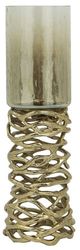 A & B Home Mabrey Gold Ombre Swirl Branch Candle Holder-0