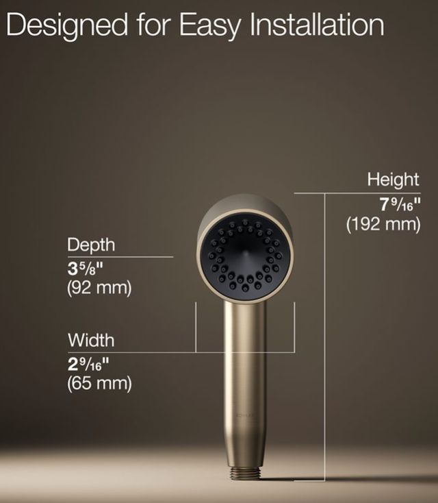 KOHLER® Statement® Vibrant Brushed Bronze 2.5 GPM Iconic Single-Function Handshower-3