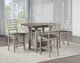 Steve Silver Co.® Abacus 5-Piece Smoky Alabaster/Smoky Honey Counter Drop-Leaf Dining Set-1