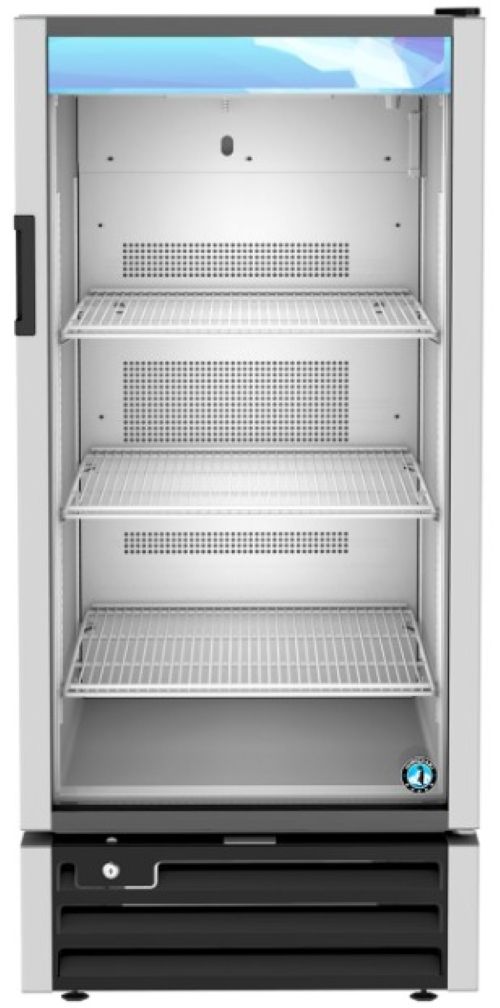 Hoshizaki 25" 10 Cu. Ft. Silver Painted Aluminum Single Section Glass Door Merchandiser Refrigerator-0