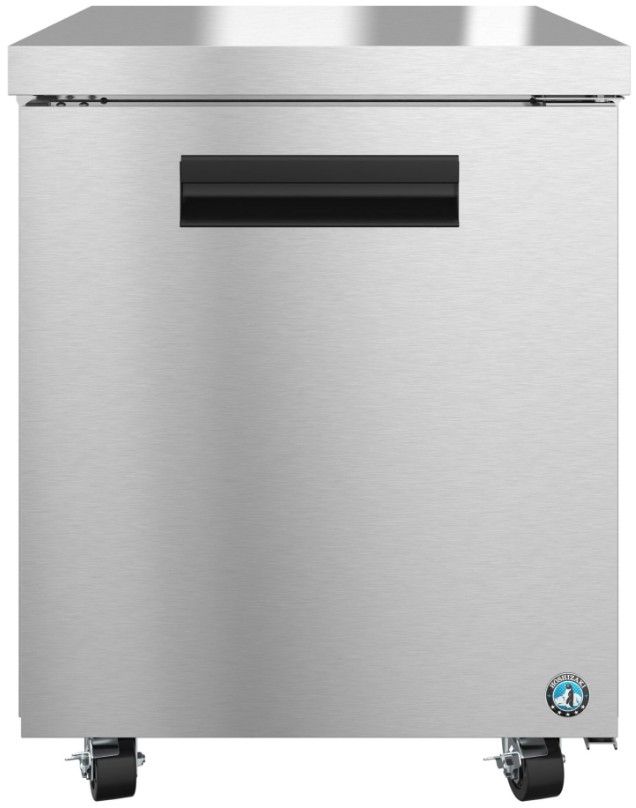 Hoshizaki Steelheart® 27" 6.21 Cu. Ft. Stainless Steel Single Section Undercounter Freezer with Stainless Door-0
