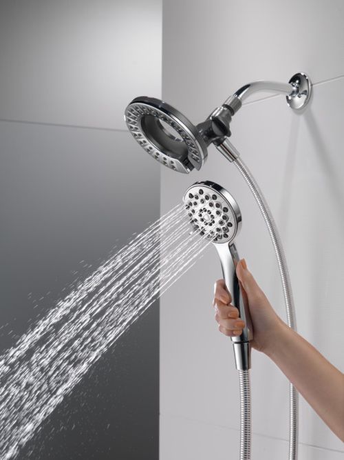Peerless Universal Showering Components Chrome 4-Setting 2-in-1 Combo Shower-1