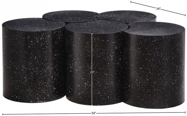 Meridian Furniture Dimple 5-Piece Black Modular Nesting Coffee Table Set-2