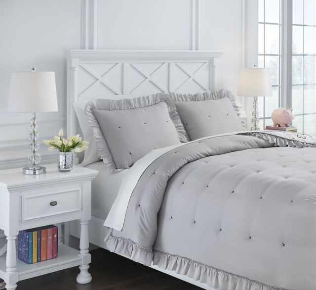 Signature Design by Ashley® Hartlen Gray/White Full Comforter Set-3
