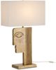 Currey & Company Thebes Antique Brass/Off-White Table Lamp-0