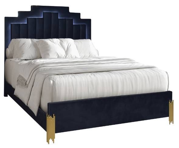 New Classic® Home Furnishings Empire 4-Piece Black Queen Panel Bedroom Set-2