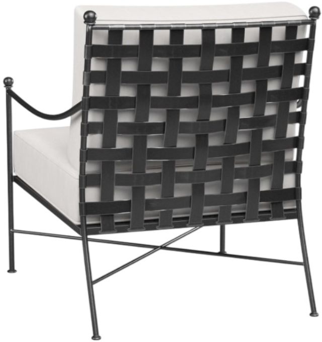 Sunset West Provence Canvas White/Century Pewter Iron Outdoor Club Chair-2