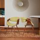 Armen Living Butterfly Green/Walnut Dining Arm Chair-1