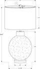 Monarch Specialties Inc. Beige Resin Table Lamp with Ivory Shade-1