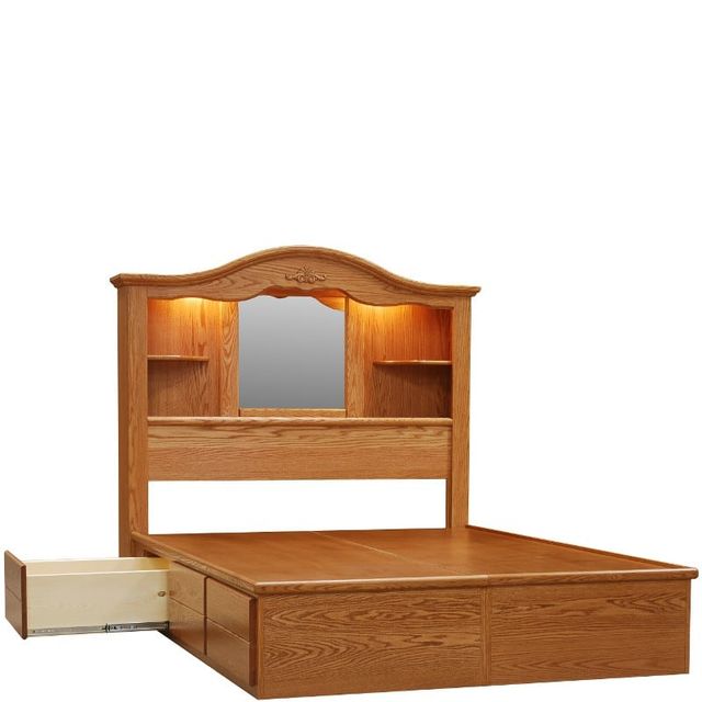 Wolfcraft Vintage 6 Drawer Foundation and Bookcase Headboard-0