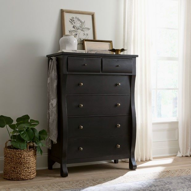 aspenhome® Caroline Soft Black 6-Drawer Chest-1