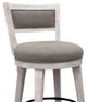 Elements International Rogen Gray/Rustic White Swivel Bar Stool-1