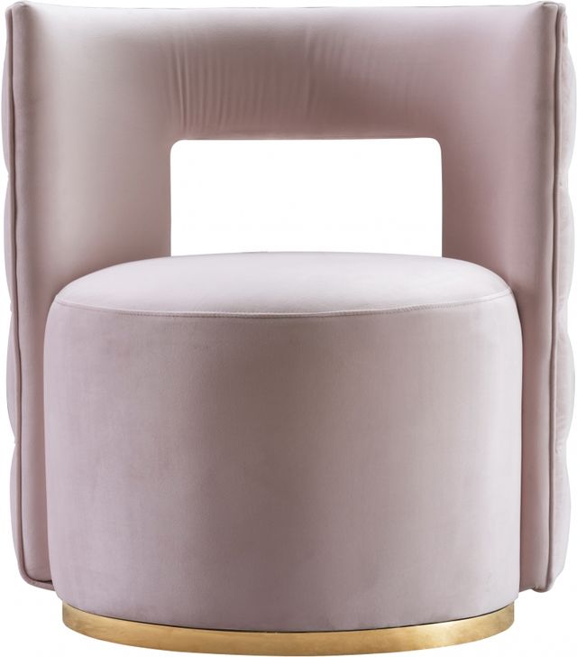 Meridian Furniture Theo Pink Velvet Swivel Chair-2