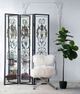 A & B Home Silver/White Mongolian Fur Director's Chair-2