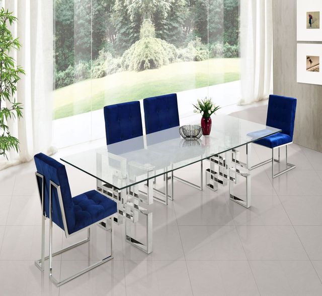 Meridian Furniture Alexis Chrome Dining Table-1