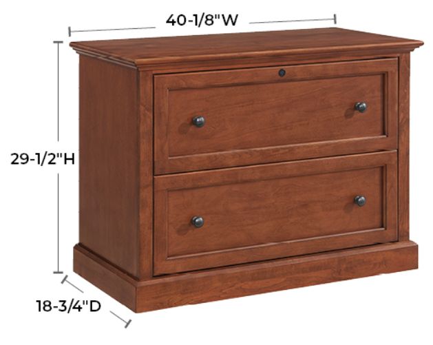 Whittier Wood® Furniture McKenzie Glazed Antique Cherry Lateral File Cabinet-2