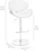 Armen Living Naples Black/Chrome/Walnut Bar Stool-2