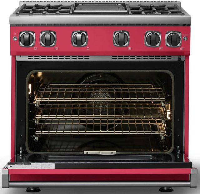 Viking® 7 Series 36" Valentine Pro Style Liquid Propane Gas Range with Griddle-1
