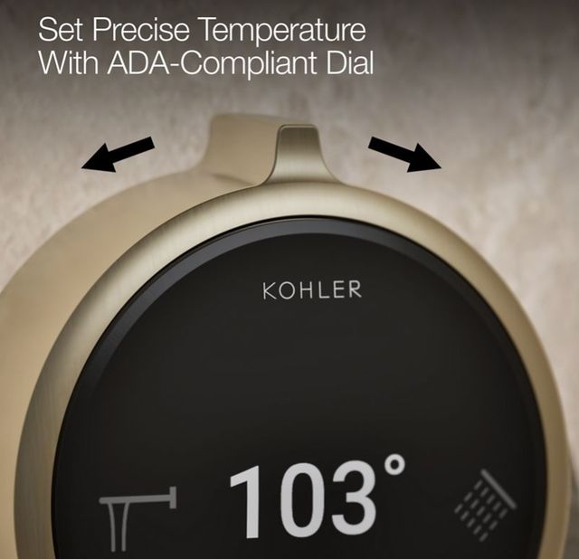 KOHLER® Anthem® Duo Vibrant Brushed Bronze 2-Outlet Bath/Shower Digital Control-3