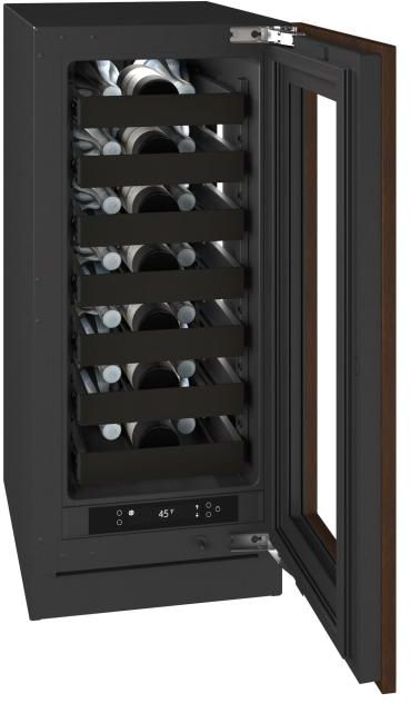 U-Line®  Seamless Collection 15" 2.8 Cu. Ft. Panel Ready Wine Refrigerator with Glass Door-4