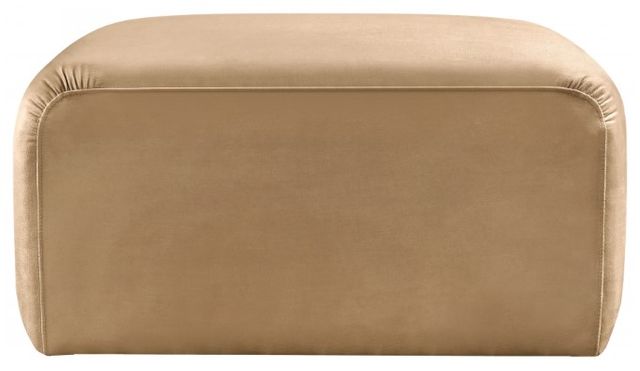 Meridian Furniture Arc Camel Velvet Ottoman-2