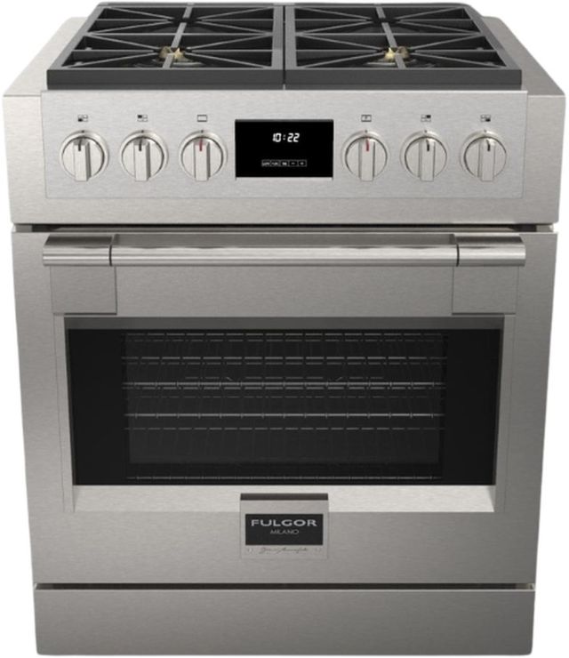 Fulgor Milano® Sofia 600 Series 30” Stainless Steel Pro Style Gas Range-1